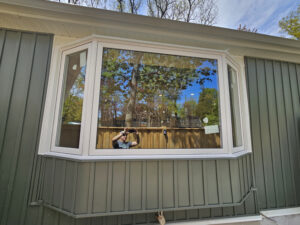 New bay window installed (exterior view)