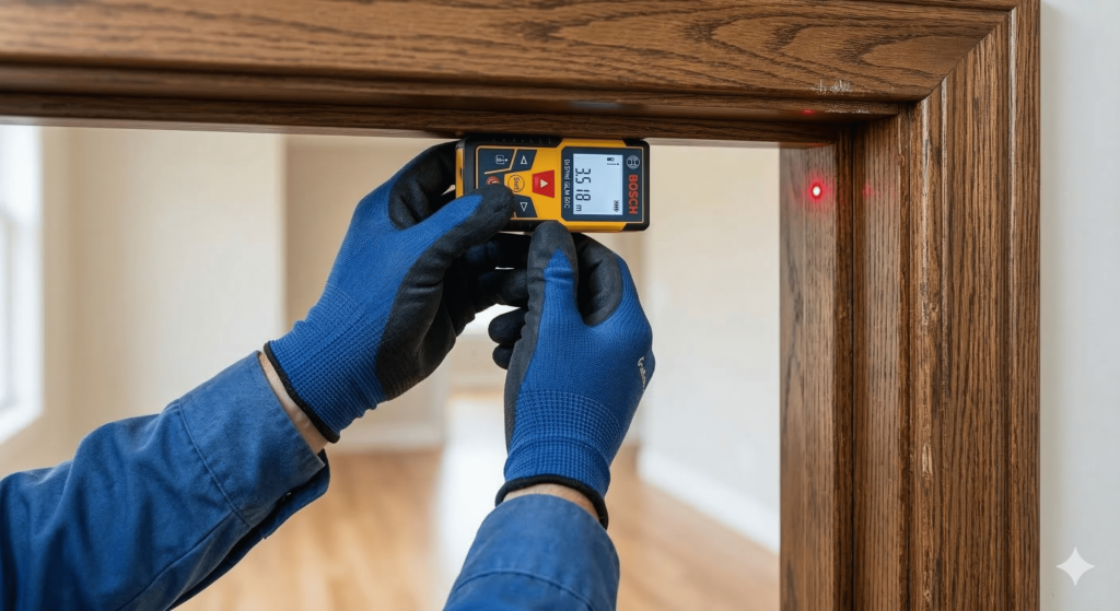 Professional technical audit and precision measurement for door replacement in Aurora